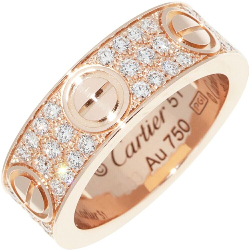 Cartier K18PG Love Ring Ring B40876 Size 11